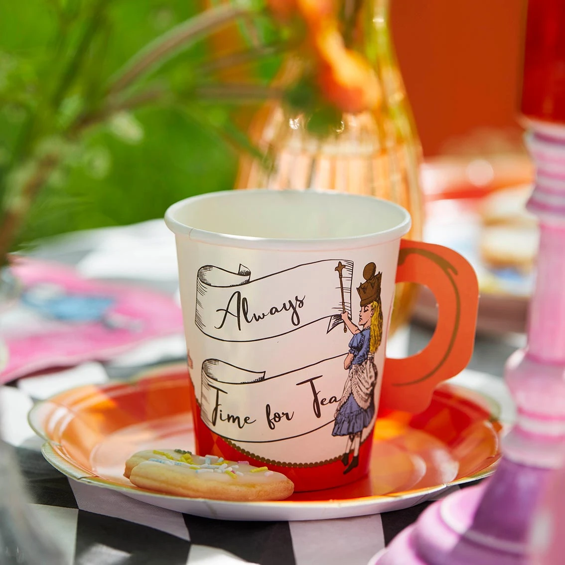 Alice In Wonderland Bright Tea Cup Set - 12 Pack 6 Alice In Wonderland Bright Tea Cup Set - 12 Pack - Image 6