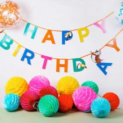 Pastel Paper Honeycomb Decorations - 3 Pack -Perfect Party Store ANIMAL GARLAND 01 8d6ac681 5fe4 45f6 b5cb dbe7e7cae24f