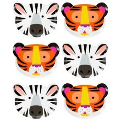 Party Animals Animal Face Plates -Perfect Party Store ANIMAL PLATE FACE