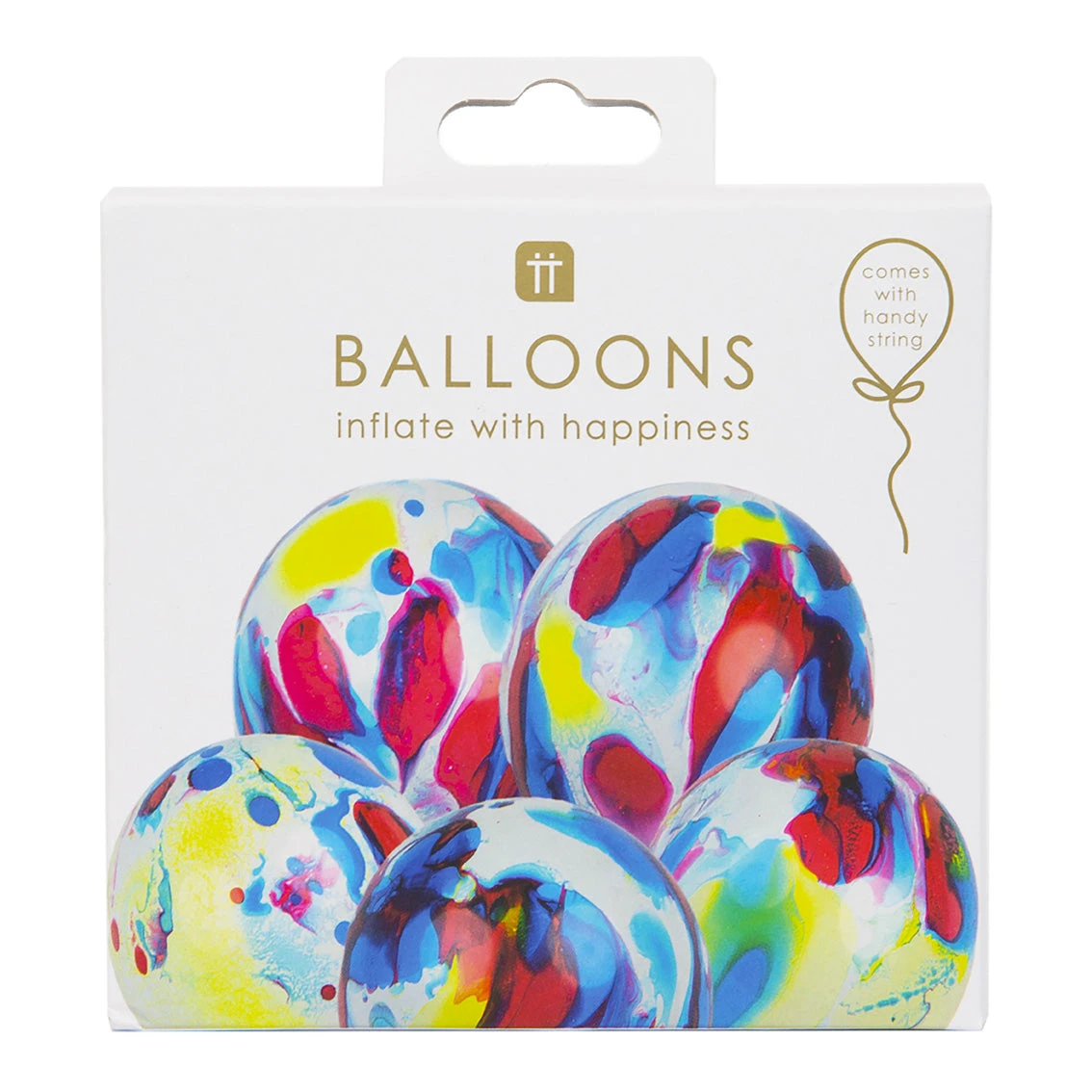 Marble Colourful Balloons - 5 Pack 1 Marble Colourful Balloons - 5 Pack