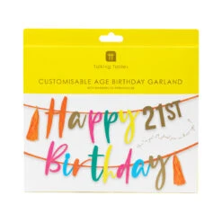 Customisable Numbers Happy Birthday Garland