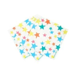 Birthday Brights Rainbow Star Napkins -Perfect Party Store BB STAR ECO NAPKIN 3