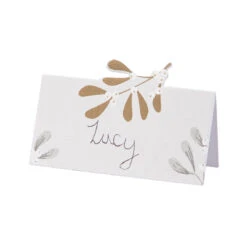 Gold Mistletoe Place Cards - 12 Pack -Perfect Party Store BC MIST PCARD 3 7ead9021 5fb1 4d50 8874 ee1a21b04466