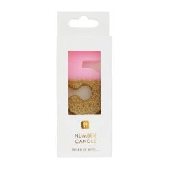 Pink Glitter Candle - 5 10 Pink Glitter Candle - 5 -Perfect Party Store BDAY CANDLE 5 9424a949 4816 42ad b358 1b1e9d01b59f