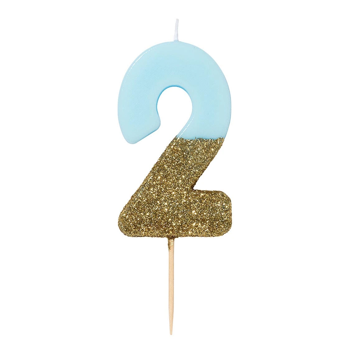We Heart Birthday Glitter Number Candle Blue 2 1 We Heart Birthday Glitter Number Candle Blue 2