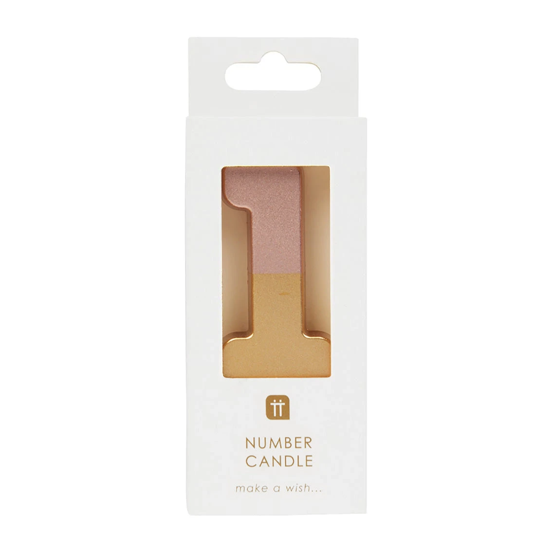 Rose Gold Dipped Number Candle - 1 3 Rose Gold Dipped Number Candle - 1 - Image 3