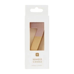 Rose Gold Dipped Number Candle - 7 -Perfect Party Store BDAY CANDLE GD RO 7 1 61c75c61 d9d2 4553 8554 7fe4ad531c78