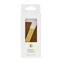 White & Gold Number Candle - 7 -Perfect Party Store BDAY CANDLE GLDV2 7 4a7e36ca 896d 48c9 a2e4 c10ef88b5687