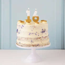 White & Gold Number Candle - 1 -Perfect Party Store BDAY CANDLE GLDV2 STR05 fa16ef21 ad7d 48bb 8749 bed59cddfb2f
