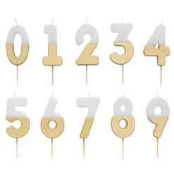 White & Gold Number Candle - 4 -Perfect Party Store BDAY CANDLE GLDV2STR 3 797a0d6e d5f9 4fba 9f75 9d7b85051af8