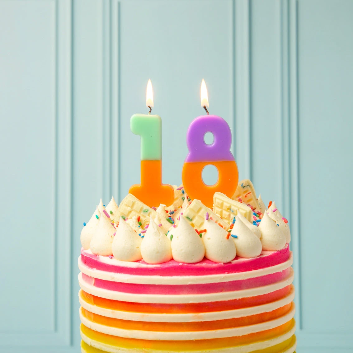 Orange And Purple Birthday Number Candle - 8 5 Orange And Purple Birthday Number Candle - 8 - Image 5