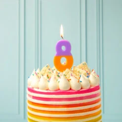 Orange And Purple Birthday Number Candle - 8 10 Orange And Purple Birthday Number Candle - 8 -Perfect Party Store BDAY CANDLE ORG 8 fccf6ab7 9969 441e 9a8e 63745d5d3dc8