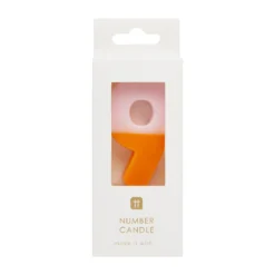 Orange And Light Pink Birthday Number Candle - 9 -Perfect Party Store BDAY CANDLE ORG 9 2 1 edd81bb8 5dd3 4e36 a478 240157b3b1ca