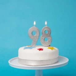 We Heart Birthdays Glitter Number Candle 8, Silver -Perfect Party Store BDAY CANDLE SLV 15 69dcc032 af73 4784 a4bc f7757066c41b