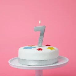 We Heart Birthdays Glitter Number Candle 7, Silver -Perfect Party Store BDAY CANDLE SLV 16 c7aa70e2 6ed1 4171 967f 28babb65ee2f