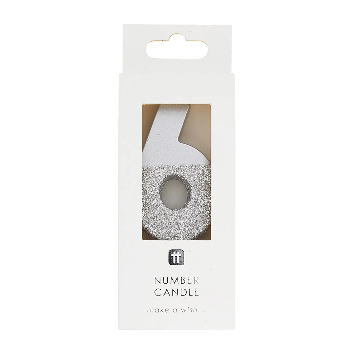We Heart Birthdays Glitter Number Candle 6, Silver 3 We Heart Birthdays Glitter Number Candle 6, Silver - Image 3