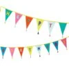 Rainbow 'Happy Birthday' Fabric Bunting - 3m