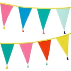 Rainbow Birthday Fabric Bunting - 3m -Perfect Party Store BDAY RAIN FABBUNT 4