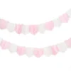 Pink Paper Heart Garland - 3m, 3 Pack