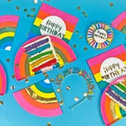 Rainbow 'Happy Birthday' Recyclable Napkins - 20 Pack -Perfect Party Store BIRTHDAY BRIGHTS 16