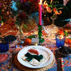 Dark Green Glass Candlestick Holder -Perfect Party Store BOHO CHRISTMAS 03