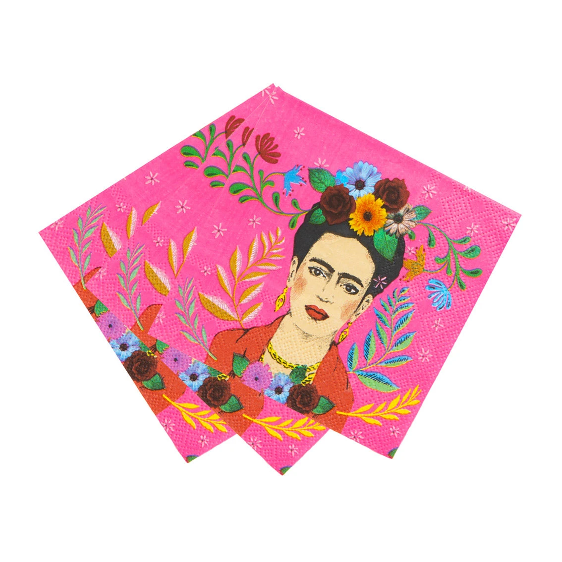 Pink Frida Kahlo Cocktail Napkin - 20 Pack 4 Pink Frida Kahlo Cocktail Napkin - 20 Pack - Image 4
