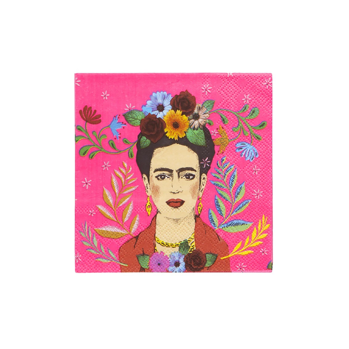 Pink Frida Kahlo Cocktail Napkin - 20 Pack 1 Pink Frida Kahlo Cocktail Napkin - 20 Pack