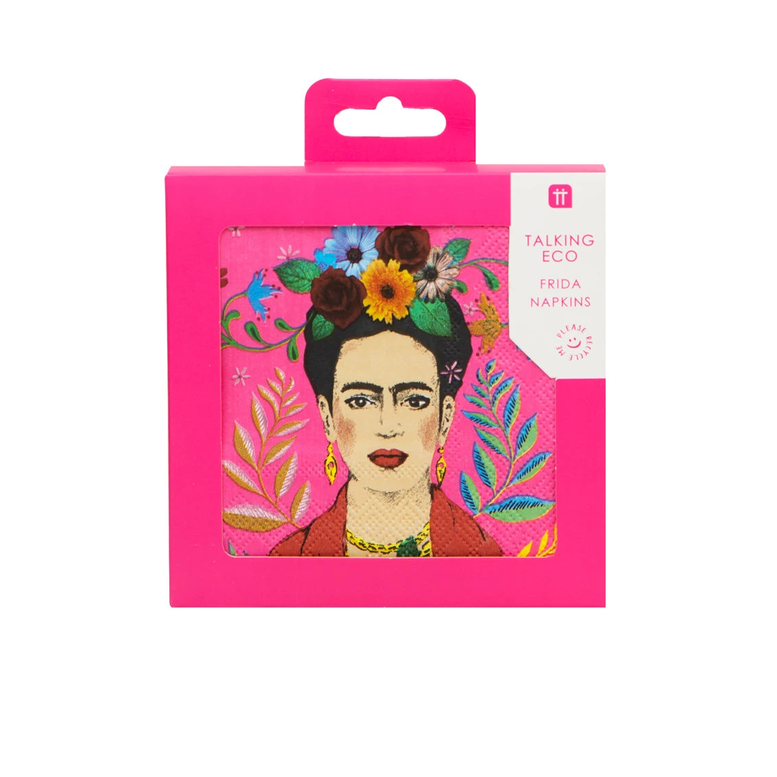 Pink Frida Kahlo Cocktail Napkin - 20 Pack 5 Pink Frida Kahlo Cocktail Napkin - 20 Pack - Image 5