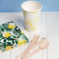 Recyclable Lemon Paper Cups - 8 Pack -Perfect Party Store BOHO CUP LEM L 02 522d8171 8dcb 4e4a ad45 48ac8c3745c4