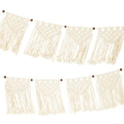 Cream Cotton Macrame Garland - 1.3m