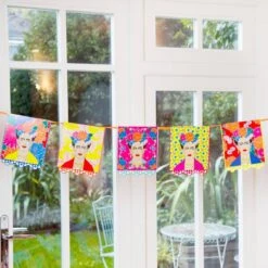 Frida Kahlo Paper Bunting - 3m -Perfect Party Store BOHO GARLAND FRIDA 02