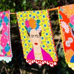 Frida Kahlo Paper Bunting - 3m -Perfect Party Store BOHO GARLAND FRIDA 05