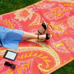 Waterproof Paisley Outdoor Rug -Perfect Party Store BOHO RUG PAIS 01 00b5597f cb30 4b8f 8c98 def2c5c8f7aa