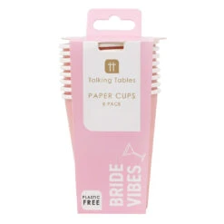 Bridal Pink Paper Cups - 8 Pack
