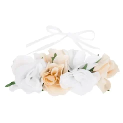 Bridal White & Pink Floral Headband -Perfect Party Store BRIDE HBAND FLORAL