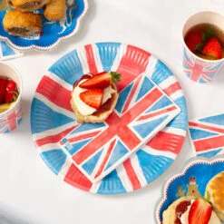 British Union Jack Paper Plate - 24 Pack -Perfect Party Store BRIT NAPKIN DUO 01 db42d0da c4ae 4bb2 b79a 3b7c39cd729b