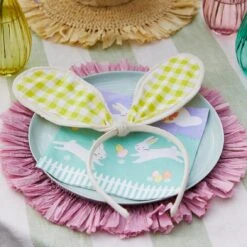 Pink Raffia Placemats - 2 Pack -Perfect Party Store BUNNY BUNNYEARS YEL 6 2 95f5e9fa be4d 47fd 834d ad597e5b20ab