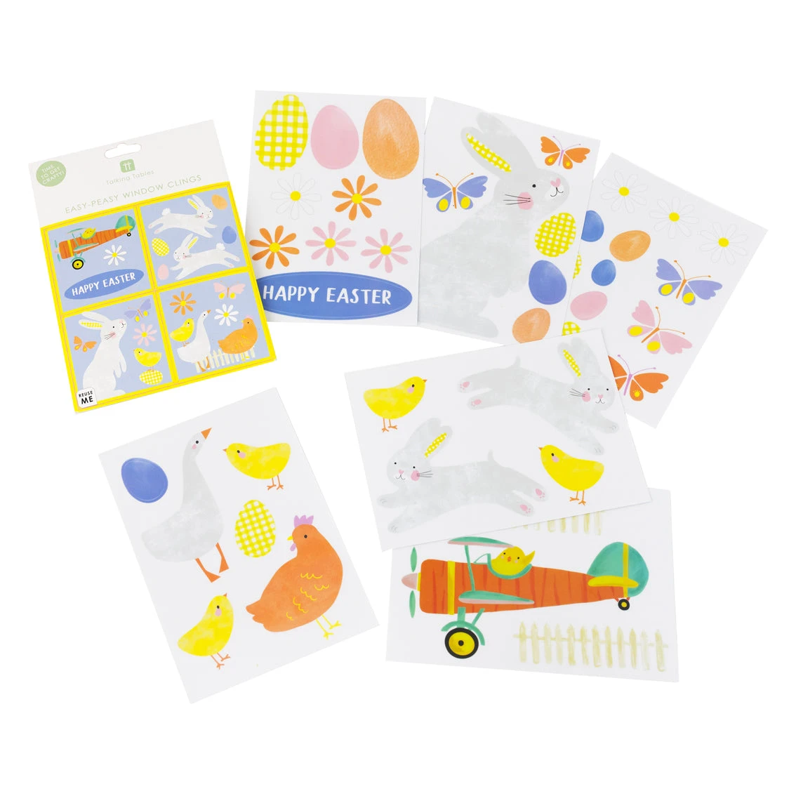 Easy-Peasy Easter Window Clings - 6 Sheets 2 Easy-Peasy Easter Window Clings - 6 Sheets - Image 2