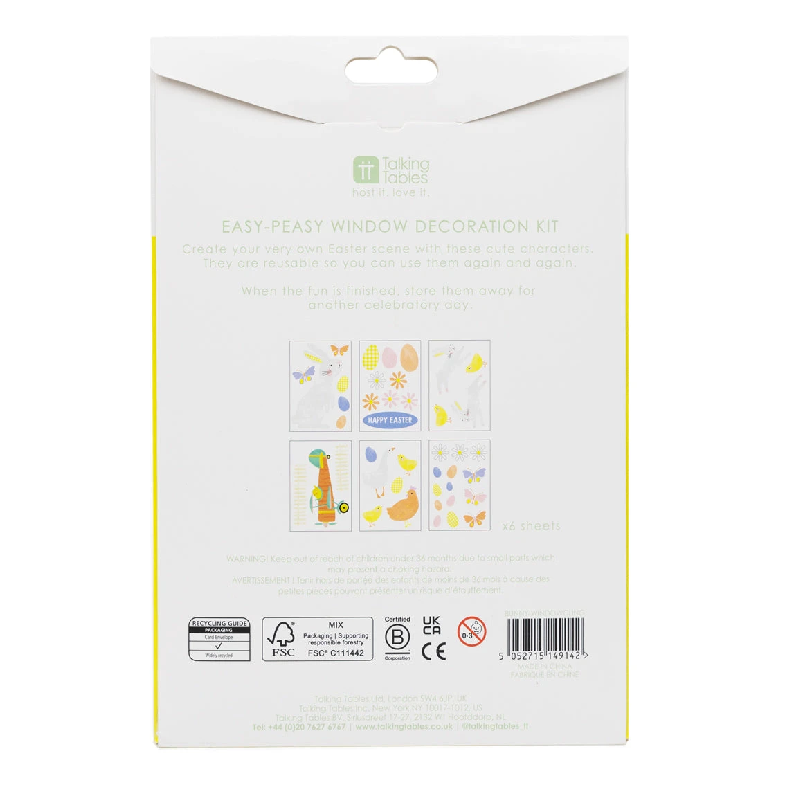 Easy-Peasy Easter Window Clings - 6 Sheets 3 Easy-Peasy Easter Window Clings - 6 Sheets - Image 3