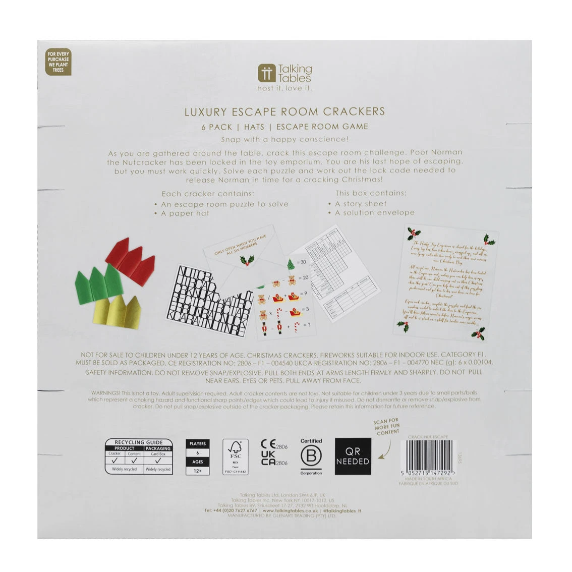 Nutcracker Escape Room Crackers - 6 Pack 5 Nutcracker Escape Room Crackers - 6 Pack - Image 5