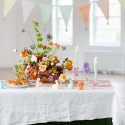 Pastel Fabric Bunting, 3m 12 Pastel Fabric Bunting, 3m -Perfect Party Store EASTER 06