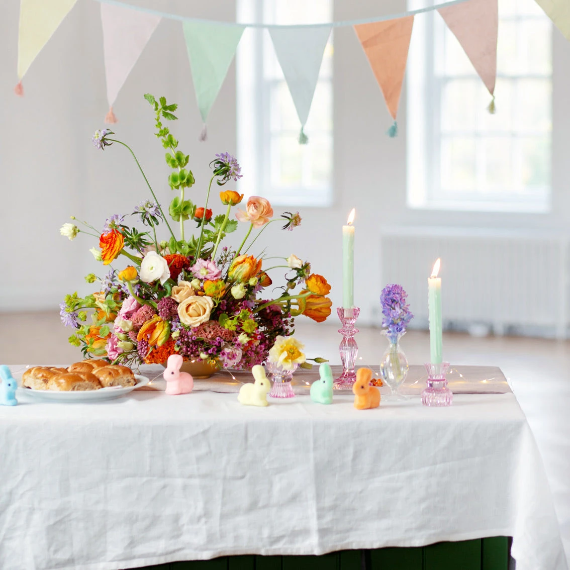 Pastel Fabric Bunting, 3m 6 Pastel Fabric Bunting, 3m - Image 6