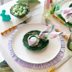Lilac & Green Gingham Paper Napkins - 20 Pack -Perfect Party Store EASTER HOW TO 15