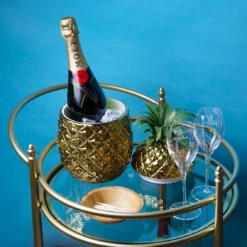 Gold Ceramic Pineapple Ice Bucket -Perfect Party Store EMP ICEBUCKET 12