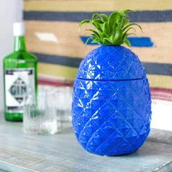 Blue Ceramic Pineapple Ice Bucket -Perfect Party Store EMP ICEBUCKET BLUE 01 5514ece5 cfe9 4081 b8dd 14a7d8cb3450