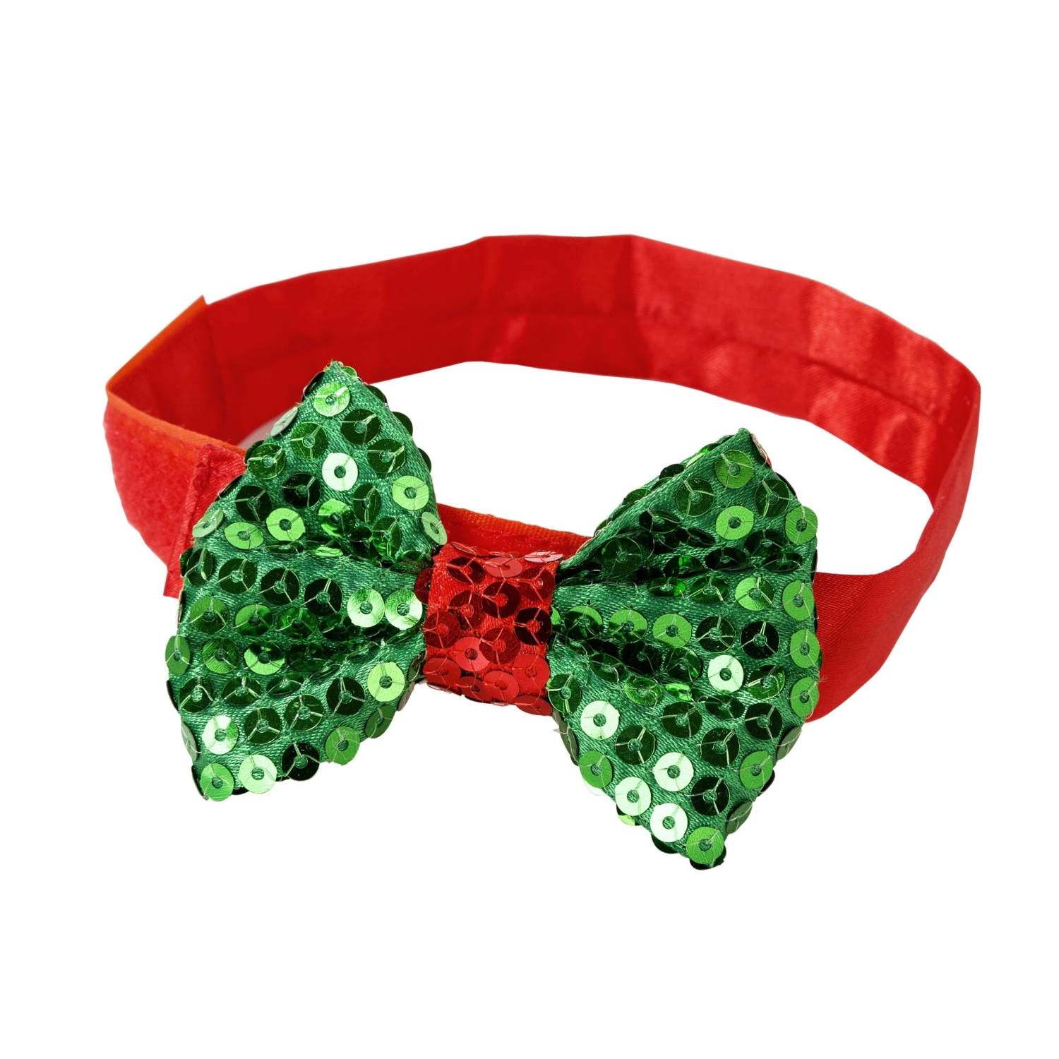 Sequinned Christmas Dog Bow Tie 2 Sequinned Christmas Dog Bow Tie - Image 2