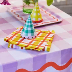 Lilac Gingham Reusable Tablecloth -Perfect Party Store EVERYONE 06 b97c5dd3 8f73 49a1 ad41 243beb196997
