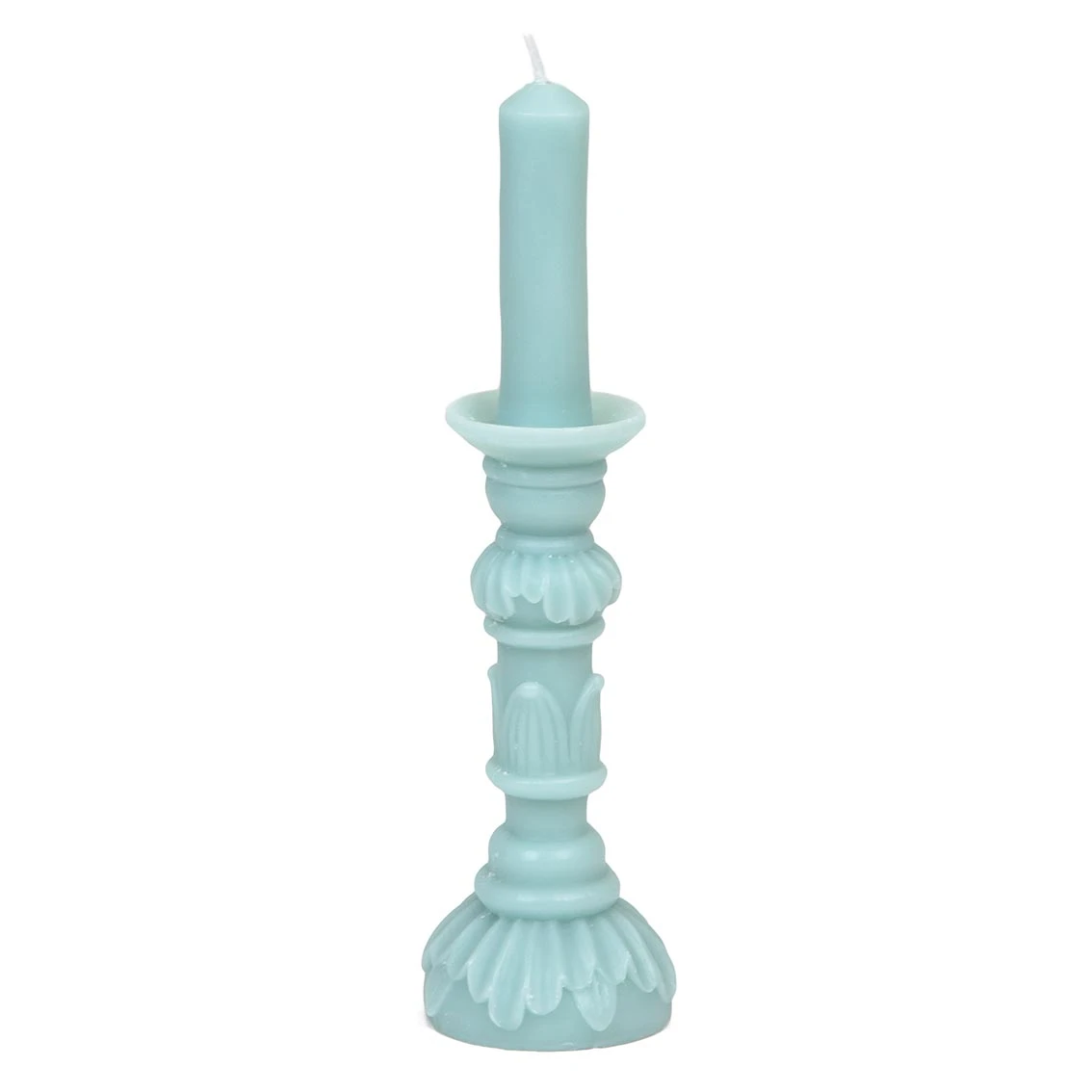 Light Blue Candlestick Shaped Candle 1 Light Blue Candlestick Shaped Candle