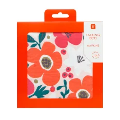 Recyclable Pink Floral Paper Napkins - 20 Pack -Perfect Party Store GEOFLO NAP PINK 928fef36 7f0e 4a3f b1d6 846ecefaa7c1