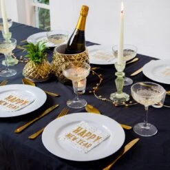 Gold 'Happy New Year' Cocktail Napkins, 25cm - 20 Pack -Perfect Party Store Gold 10 ed67b536 df2f 497b bcd2 dbcaec3e291d